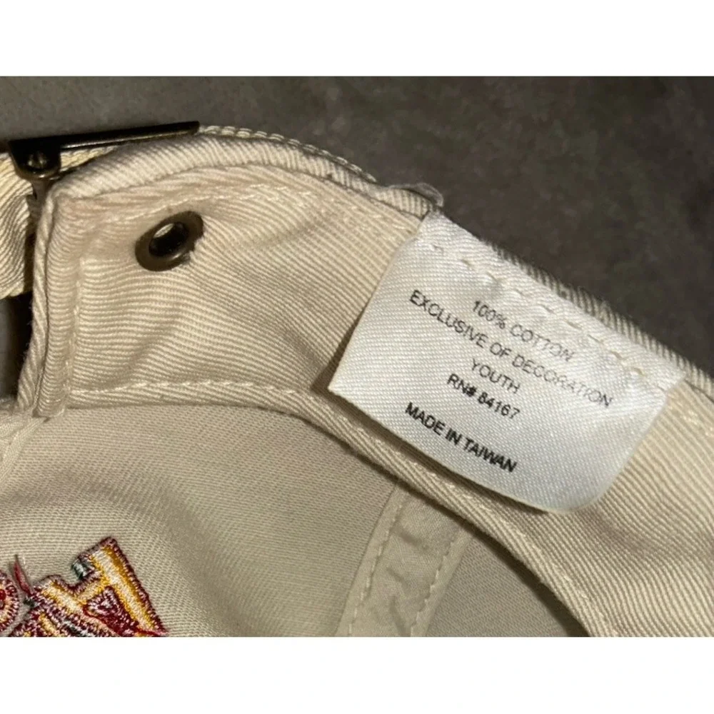 Disneyland California Adventure Hat Youth Beige Mickey Mouse Hiking Cap‎ Vtg 90s